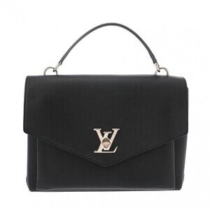 Louis Vuitton My Lock Me Black Calf Leather Shoulder Bag